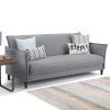 Gneiss Modern Linen Sectional Sofas Slate Gray (Photo 2 of 15)