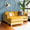 4Pc French Seamed Sectional Sofas Oblong Mustard (Photo 1 of 15)