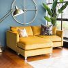 4Pc French Seamed Sectional Sofas Oblong Mustard (Photo 4 of 15)