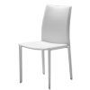 White Leather Dining Chairs (Photo 7 of 25)