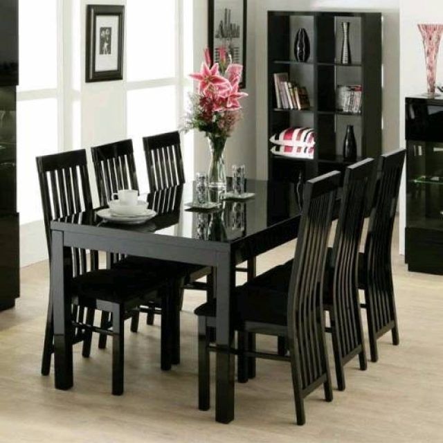 25 Best Ideas Black Gloss Dining Tables and Chairs